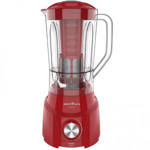 Liquidificador Britânia Blq970v Turbo 900w Com 4 Velocidades Vermelho 220v