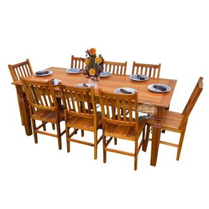 Mesa Madeira De Demolição 2m X 90cm Com 8 Cadeiras Ana Hickmann Sudeste Rústico
