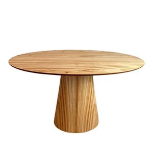 Mesa De Jantar Cone Oval 200X100 Tampo Cinamomo Base Marrom