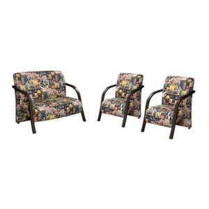 Conjunto Vênus D Salla Braço Madeira Retro Bar