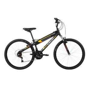 Bicicleta Juvenil Max Front Aro 24 21 Velocidades Preta Caloi