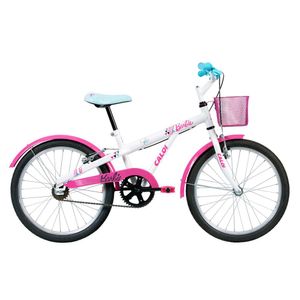 Bicicleta Infanto Juvenil Barbie Aro 20 Branca Caloi