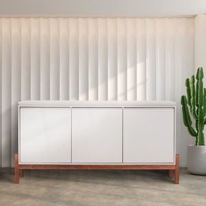 Buffet 3 Portas 2 Gavetas Tiê Off White