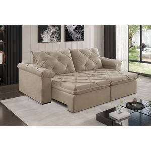 Sofá Retrátil 4 Lugares 302cm Astor 2137 Bege