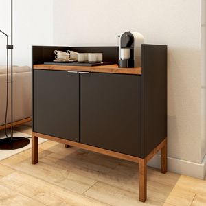 Buffet 2 Portas Madeira Maciça Small Artemobili Garapa/Preto
