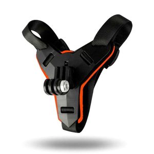 Fivela com Adaptador Capacete Queixeira para GoPro e Similares Cor Laranja