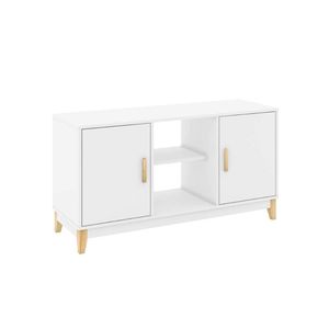 Rack Para Tv Le6011 Até 43 Polegadas C/ 2 Portas Branco - Movelbento