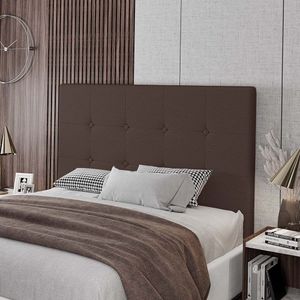 Cabeceira Cama Box Casal Luana 140cm Sintético Marrom - Abmaza