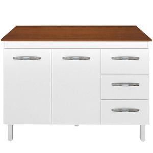 Balcao Com Tampo 120cm 9110x9300 Branco Savana Mobbs Branco Savana