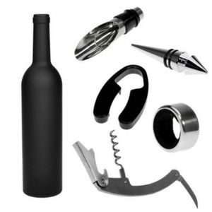 Kit Acessórios Vinho 5 Peças Saca Rolhas Abridor Dosador