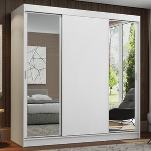 Guarda-roupa Casal Reno 3 Portas de Correr Branco Madesa