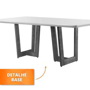 Mesa Patros 180 Cm Madeira E Vidro Mobillare