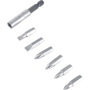 Jogo De Bits/Ponteiras 7pçs Enc Sextavado 1/4''