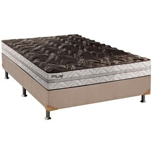 Cama Box Casal: Colchão Espuma Paropas D33 Pasquale Plus + Base Crc Suede Clean(138X188)