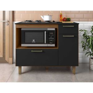 Balcão Cooktop Master Natura/preto Tx