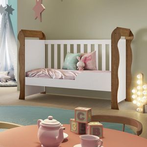 Berço Cama Infantil Padrão Americano C/Rodízios Carolina