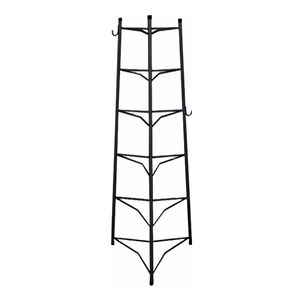 Tripé Porta Panelas Estrela Preto 6 Compartimentos 103Cm