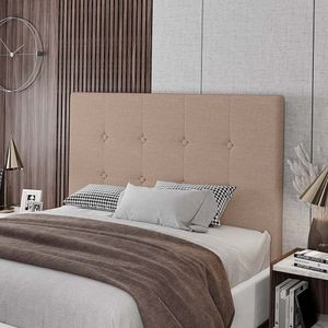 Cabeceira Cama Box Casal Queen Size Luana 160cm Linho Bege - Abmaza