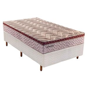Cama Box Solteiro: Colchão Molas Ensacadas Paropas Masterpocket Esplêndido + Base White(88X188)