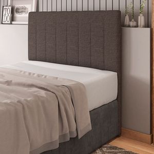 Cabeceira Cama Box Casal Queen Size Ivana 160cm Linho Marrom - Abmaza
