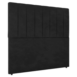 Cabeceira Cama Box Solteiro Ivana 90cm Veludo Preto - Abmaza
