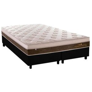 Cama Box King: Colchão Molas Ensacadas Plumatex Masterpocket Personalle + Base Black(193X203)