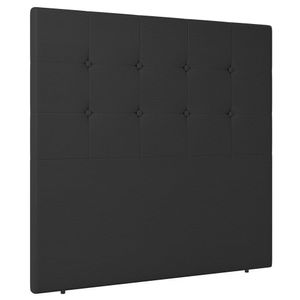 Cabeceira Cama Box Casal Queen Size Luana 160cm Sintético Preto - Abmaza