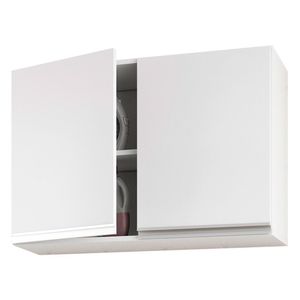 Armário De Parede área De Serviço E Lavanderia 80cm Com 02 Portas 100% Mdf Branco - Abmaza