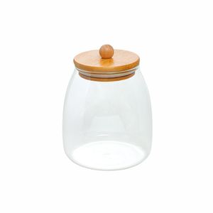 Porta Mantimentos Redondo Em Vidro Borossilicato Ecokitchen Mimo Style 1l