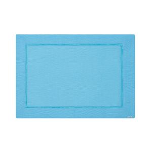 Lugar Americano Em Tecido Jacquard Contorno Bordado 50x36cm Mameg Verona Azul