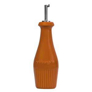 Vinagreiro Em Porcelana Assar E Servir 7x25cm Germer Laranja