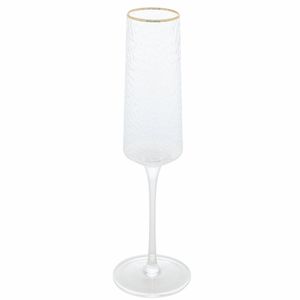 Taça Para Champanhe Em Cristal Martelado Petra 300ml Lyor Transparente