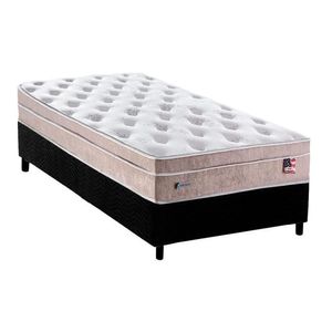 Cama Box Solteiro: Colchão Molas Masterpocket Ensacadas Plumatex Miami + Base Black(88X188)