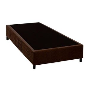 Cama Box Base Solteiro Universal Suede Brown (78X188X20) - Costa Rica