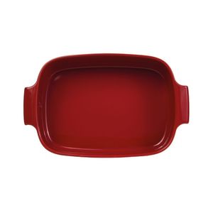 Travessa Retangular Em Porcelana Assar E Servir 30x21cm Germer Vermelho