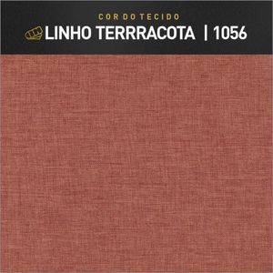 Tecido Para Tapeçaria No Metro 1,0m X 1,42m Castellar Móbile Linho Terracota