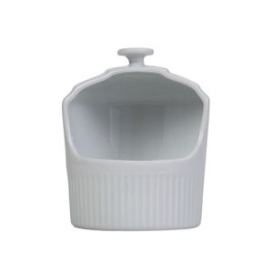 Saleiro Em Porcelana Assar E Servir 10,5x15,5cm Germer Branco