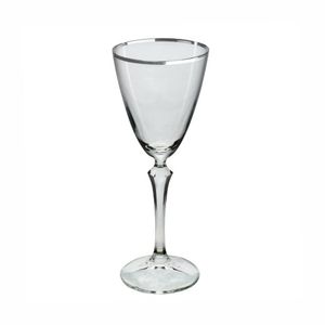 Jogo De Taças Para Vinho Tinto Em Cristal Elizabeth Decorada Com 6 Peças 250ml Crystalex