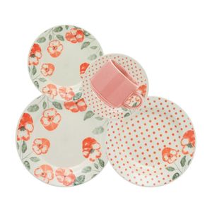 Jogo De Jantar Em Cerâmica Donna Com 30 Peças Oxford Holambra
