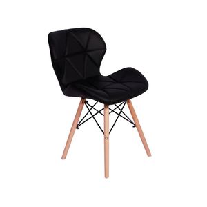 Mesa Jantar Eiffel 80cm Branca e 2 Cadeiras Slim Nude