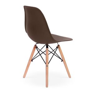 Kit Mesa Luiza 135cm 4 Cadeiras Eiffel Marrom