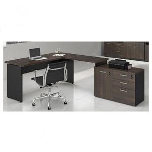 Mesa Escritório 1,20 + Balcão 1Pt 3Gv Web30 Marsala / Preto