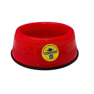 Comedouro Pesado 300 Ml Para Filhotes Pequenos Mr Pet Vermelha