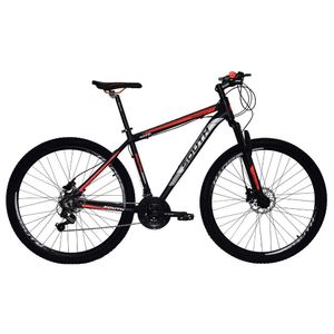 Bicicleta 21 Marchas - Aro 29 - Câmbio - Freios Hidráulicos - Preto/vermelho T17