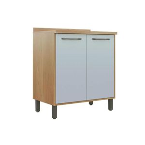 Gabinete De Cozinha Modulado Balcão áustria P/ Cooktop C/ 2 Portas Cinamomo/off White - Valdemóveis
