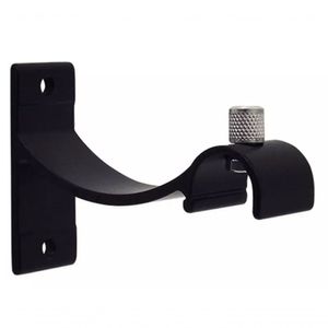 Suporte Para Varão Grosso Aluminio Perfil Invertido Preto Fosco