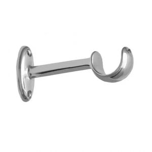 Suporte Para Varão Cromado Medio Alongado 10cm (19mm)