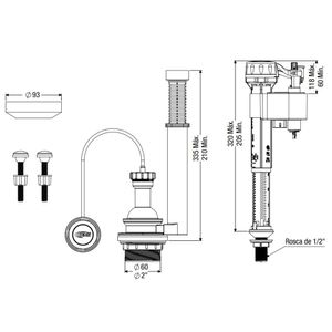 Kit Reparo Completo Censi Caixa Acoplada Master Flux E Saída Pneumática