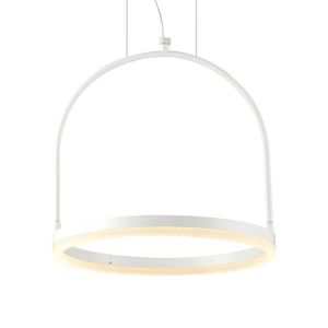 Pendente Avant Cage Led 12w 30cm Branco 3000k Luz Amarela Bivolt 3000k Luz Quente