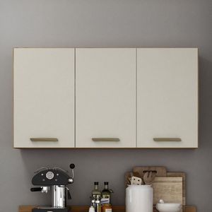 Armário Aéreo 120Cm 3 Portas São Luis Valdemóveis Cinamomo/Off White